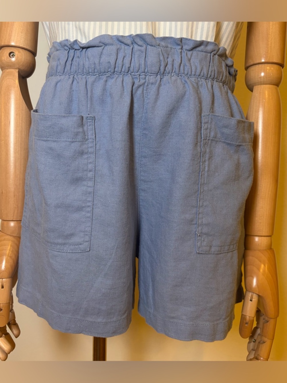 Vanilla Star Girl Blue Linen Blend Shorts XL